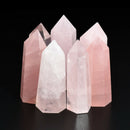 50-60mm Natural Rock Pink Rose Quartz Crystal Wand Point Healing Stone Wholesale