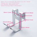 2pcs/pack Over The Glass Hanging Hook Dual Hanger Robe Bathroom Kitchen Towel