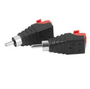 10x RCA Male Connector Cable Adapter Plug Press Type for CCTV Camera