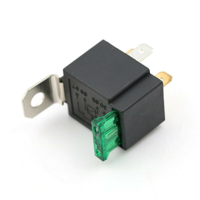 12V 4 Pin 30A Fused Relay With Bracket 12 Volt Normally Open On/Off S Bj