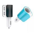 blue Multifunctional cigarette lighter dual USB one with two car charger Mo