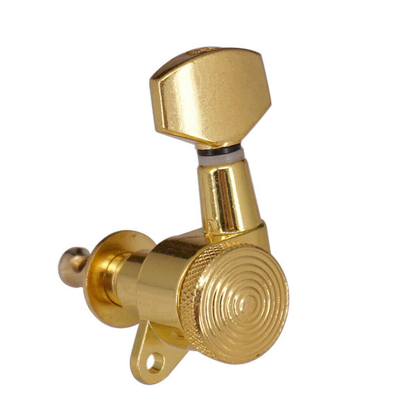 1 Set 6L Electric Guitar Tuning Pegs Lock String Iron Golden