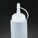 4X Clear White Plastic Squeeze Sauce Ketchup Cruet Oil Bottles 8oZ