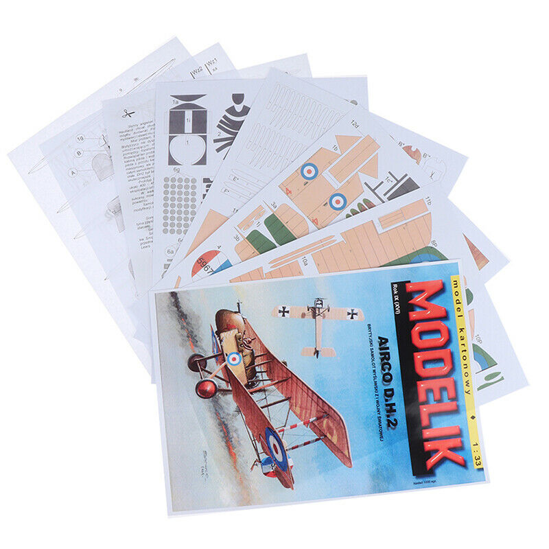 1:33 Scale WWI Airco DH.2 British Single-seat Biplane Aircraft PaperModel Kit TE