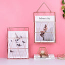 Nordic Style Wall Hanging Storage Basket Metal Iron Books Magazine Newspape
