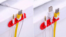 2pcs Desk Tidy Wire Drop USB Charger Cable Clip Cord Holder Organizer Line Fixer