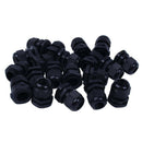 20 Pcs M20 Black Plastic 6-12mm Dia Waterproof Cable Glands Connector X8Z1