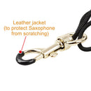 Padded Faux Leather Saxophone Shoulder Strap Musical Instrument Accessory Deluxe