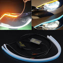 2PCS 30cm Switchback Car Flexible LED Strip Light DRL Flowing Turn Signal Lamp3C
