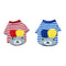 2x Dog Pet Soft Puppy Coat Stripe Top T-shirt Cute