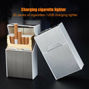 Rechargeable Cigarette Case Dispenser Storage Box Holder with USB Lighter Case