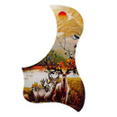 Acoustic Guitar Pickguard Elk Pattern Acoustic Guitar Pickguard Self-Adhesive