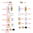 180Pcs/Box Braid Hair Beads Dreadlocks Cuff Clip Beads Rings For Hair ExtensioES