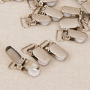 20x Metal Holder Insert Pacifier Suspender Clips Duckbilled Shape Clamp 15mm