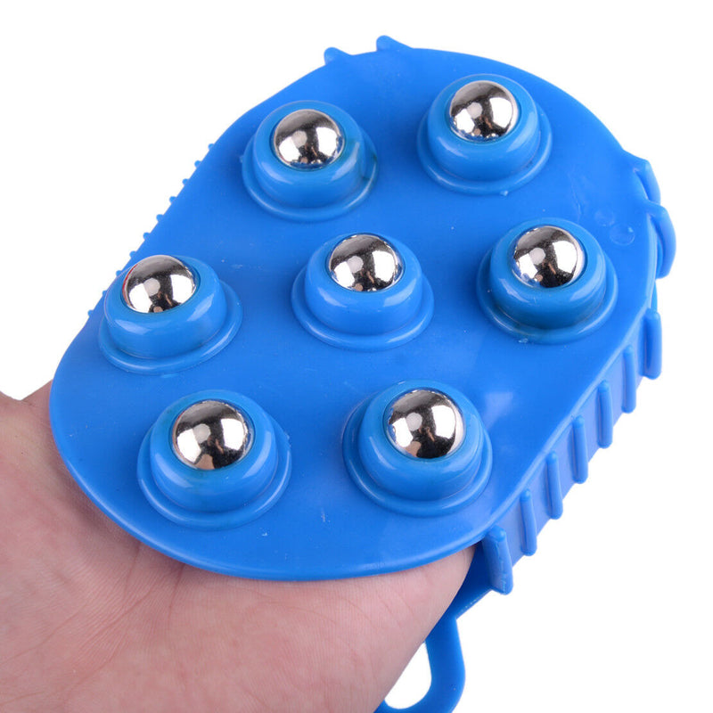 Roller Ball Body Massage Glove Anti-Cellulite Muscle Pain Relief Relax Massager