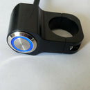 25mm Motorcycle Handlebar Headlight Switch Stainless Steel Blue Dirt Bike