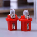 10pcs T5 B8.5D 5050 SMD LED Car Instrument Dashboard Light Bulbs (Red)
