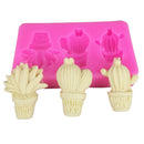 Cactus Shape Silicone Mold DIY Sugar Craft Cake Mould Decor Home Kitchen T JR