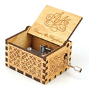 Retro Wood Hand Cranked Music Box Child Xmas Gift Household Decor Ornament