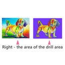 5D DIY Diamond Painting Colorful Cartoon Dog Cross Stitch Embroidery Mosaic