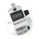 4 Digit Manual Hand Tally Mechanical Palm Click Counter Round Base JR
