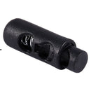 10 x Plastic Barrel Cylinder Stoppers Toggle Cord Locks Black Z7U3