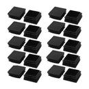 20 pieces Plastic square tube coupling cap plug cap 40 mm x 40 mm black V3R5