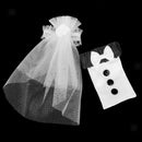 2pcs Bride & Groom Wedding Wine Glass Champagne Flute Glass Cover Decoration