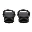 Black Rubber Scupper Plugs Bungs for Kayak (Pack of 2) - Keeps You Dry while