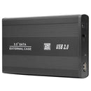 3.5 inch USB 2.0 to SATA Port SSD Hard Drive Enclosure 480Mbps HDD Case