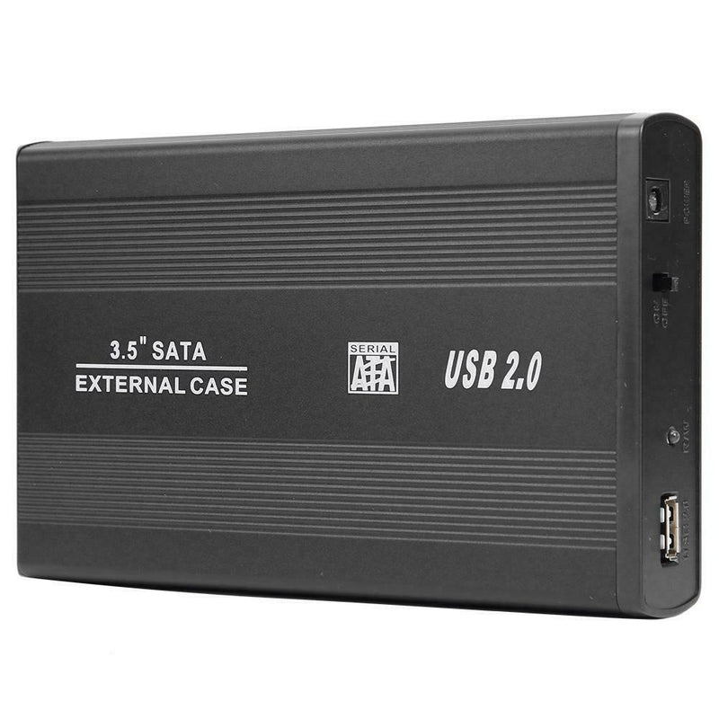 3.5 inch USB 2.0 to SATA Port SSD Hard Drive Enclosure 480Mbps HDD Case