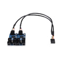 1Pc 9pin USB header male 1 to 4 female extension splitter cable 9p multiplie OZ