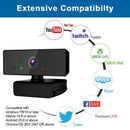 1080P Full HD USB Webcam for PC Desktop+Laptop Web Camera with Microphone Top