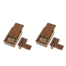 Wooden Walnut 32G+16G USB Flash Drive Memory Stick Portable Storage w/ Box
