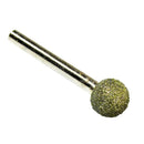 2 Pieces Round Head Grinding Bit Diamond Mounted Point 46 Grit 12mm/10mm