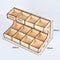 DIY Wooden Paint Rack Ink Storage Organizer 2-layer 12-grid