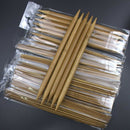 75pcs/set 15 Sizes 20cm Double Pointed Carbonized Bamboo Knitting Needles S Z7K4