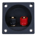 Square shape double binding post type speaker box terminal cup black and  ME