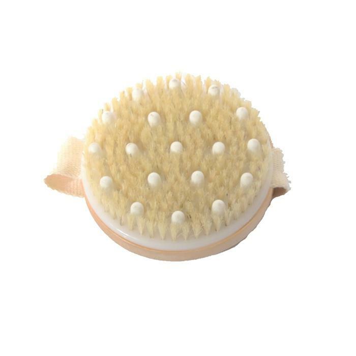 Round Exfoliating Body Brush Shower Bristles Spa Scrub Bath Massage Scrubber