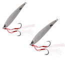 2Pcs Life-like Fishing Lure Lead Fish Reflective Metal Hard Baits Casting Lure