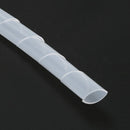 4M Long Spiral Wrapping Band Cable Manager Cover Protector White