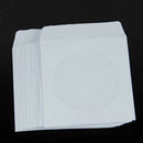100 PCS CD DVD Disc Paper Sleeves Envelopes Storage Clear Window Case Flap