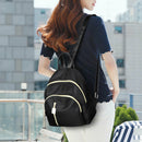 Women Casual Oxford Mini Backpack Preppy Chic Girls School Backpack Black