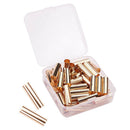 50 Pieces 25mm Straight Tube Beads Smooth Brass Spacer Beads Connector Findings