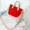 Letter Print Shoulder Satchel Handbags Canvas Women Crossbody Bags (Red)