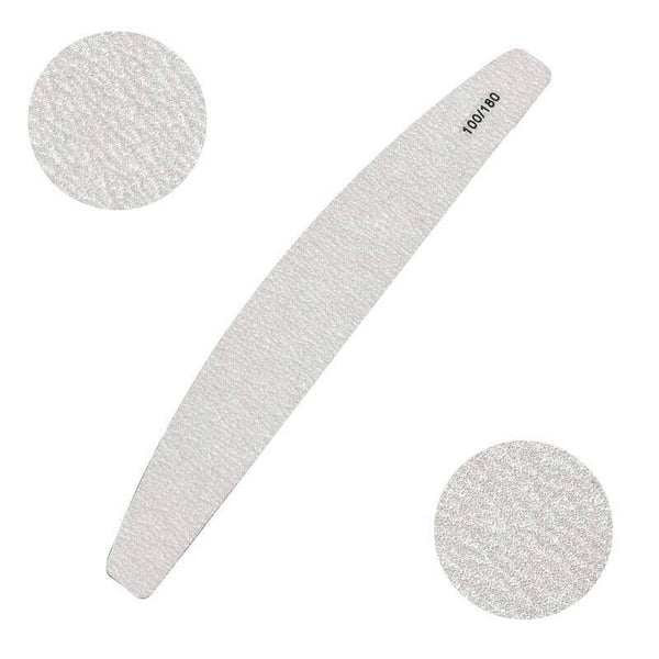 50Pcs/Lot 100/180 Grit Nail Sanding File Buffing Polish Block Half Moon Nai C2G9