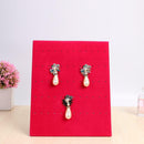 Necklace Display Board Jewelry Earrings Stand Bracelet Showcase (Rose Red) A