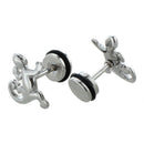 Pair Men's Gecko Stainless Steel Stud Earrings 0.43" HOT W1K9