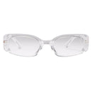 2 Pieces Square Sunglasses Trendy Tinted Lens Eyewear Summer Street