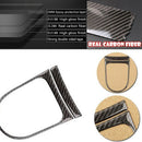 2Pcs Carbon Fiber Central Control Gears Shift Frame Cover Trim Stickers for